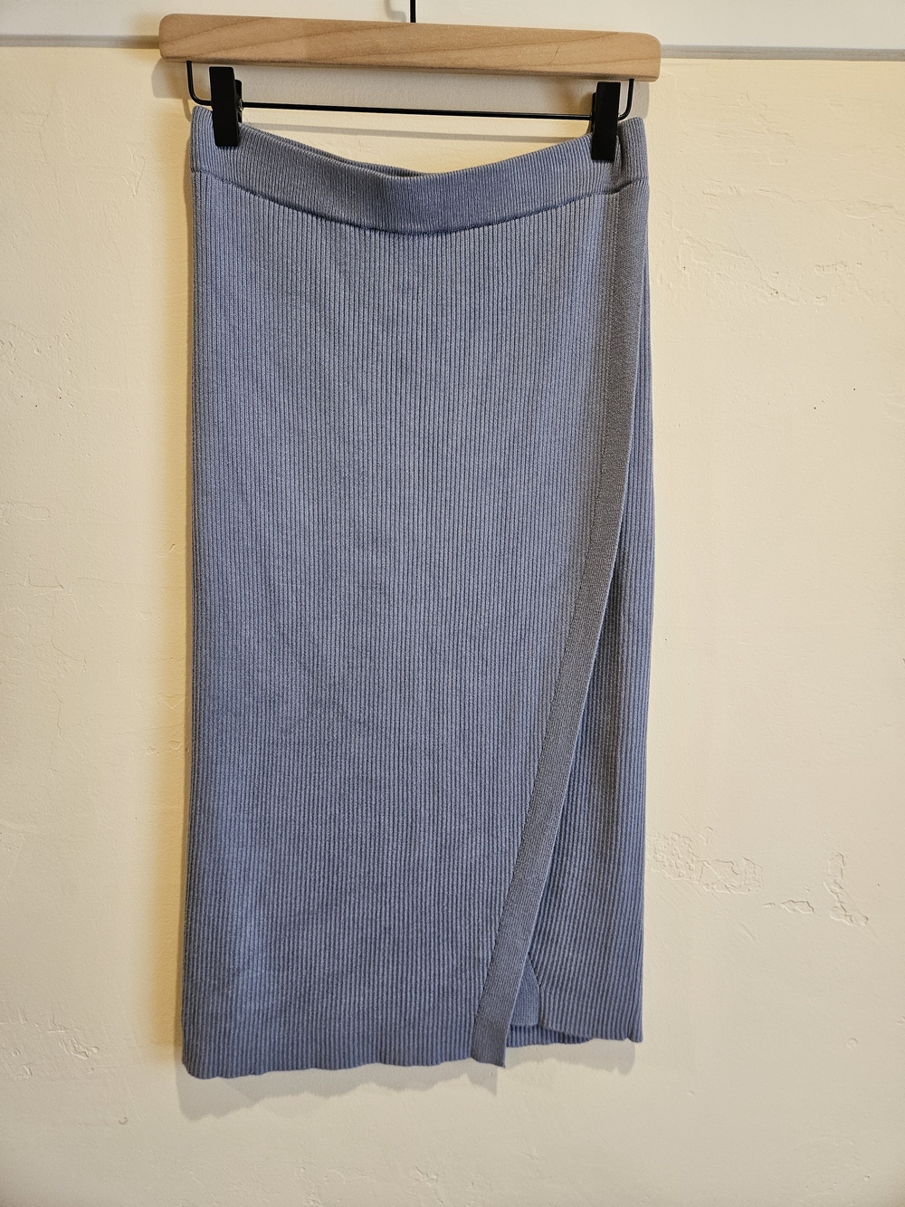 Abercrombie & Fitch Light Blue Ribbed Knit Skirt